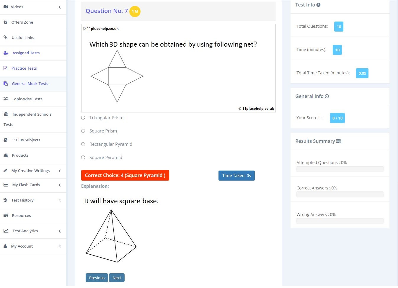 11 Plus 2D and 3D Shapes