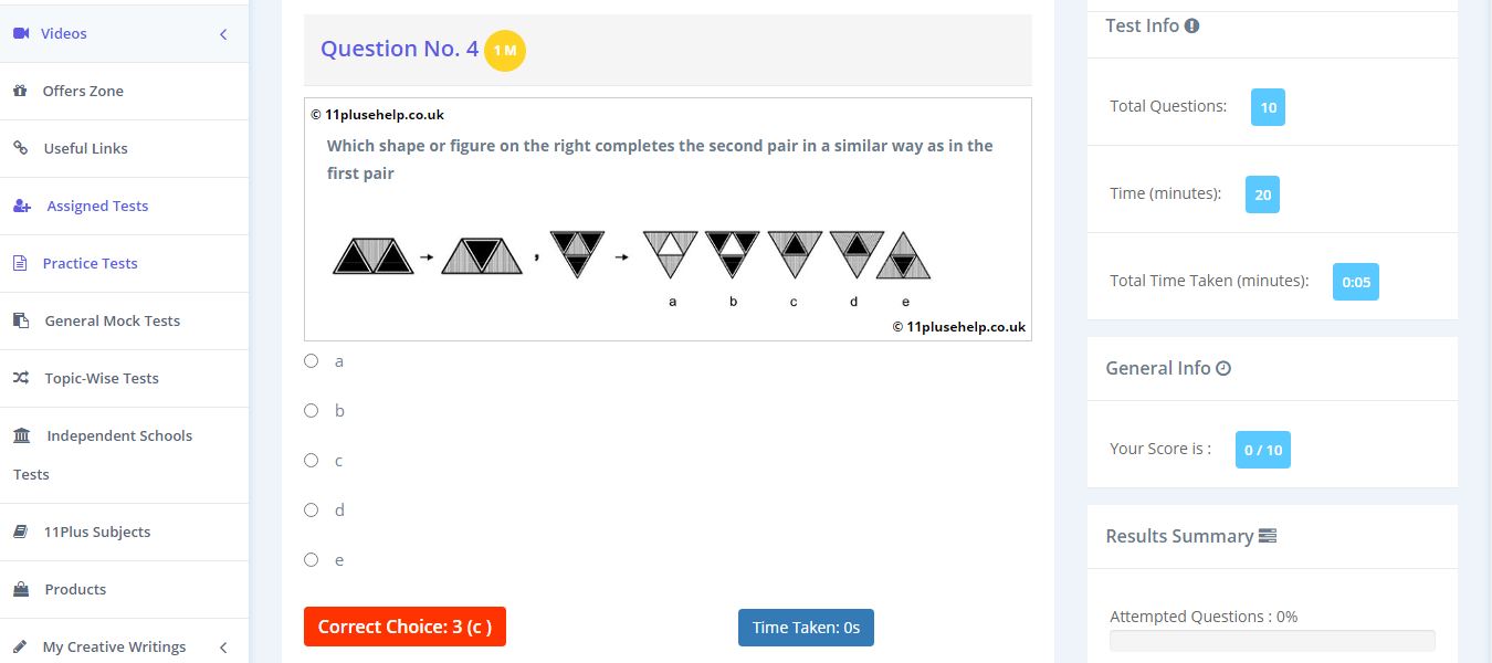 11 Plus  NVR Practice Tests