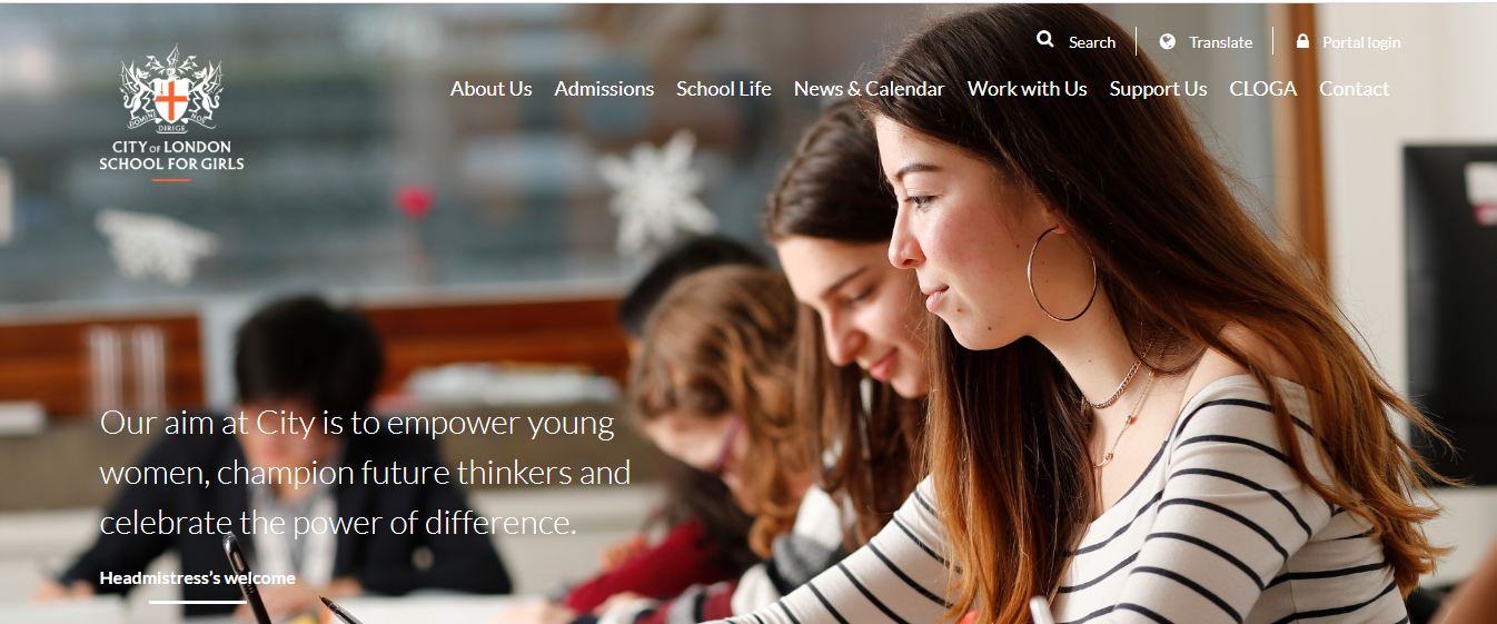 City of london school for girls home page