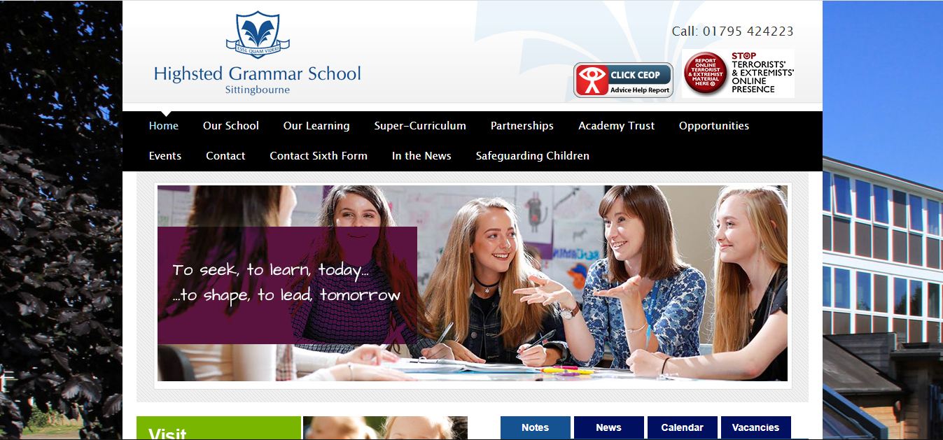 Highsted Grammar School Home Page