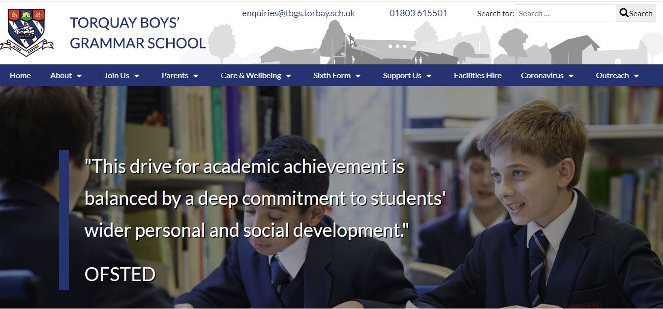 Torquay Boys' Grammar School home page