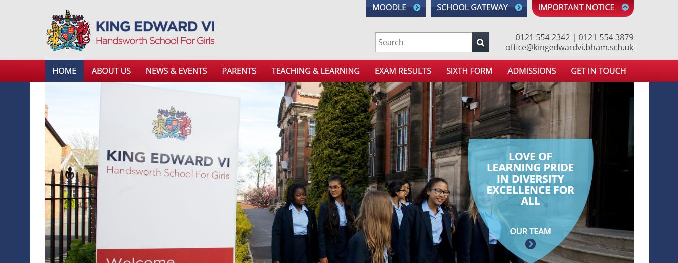 King Edward VI Handsworth School Home Page