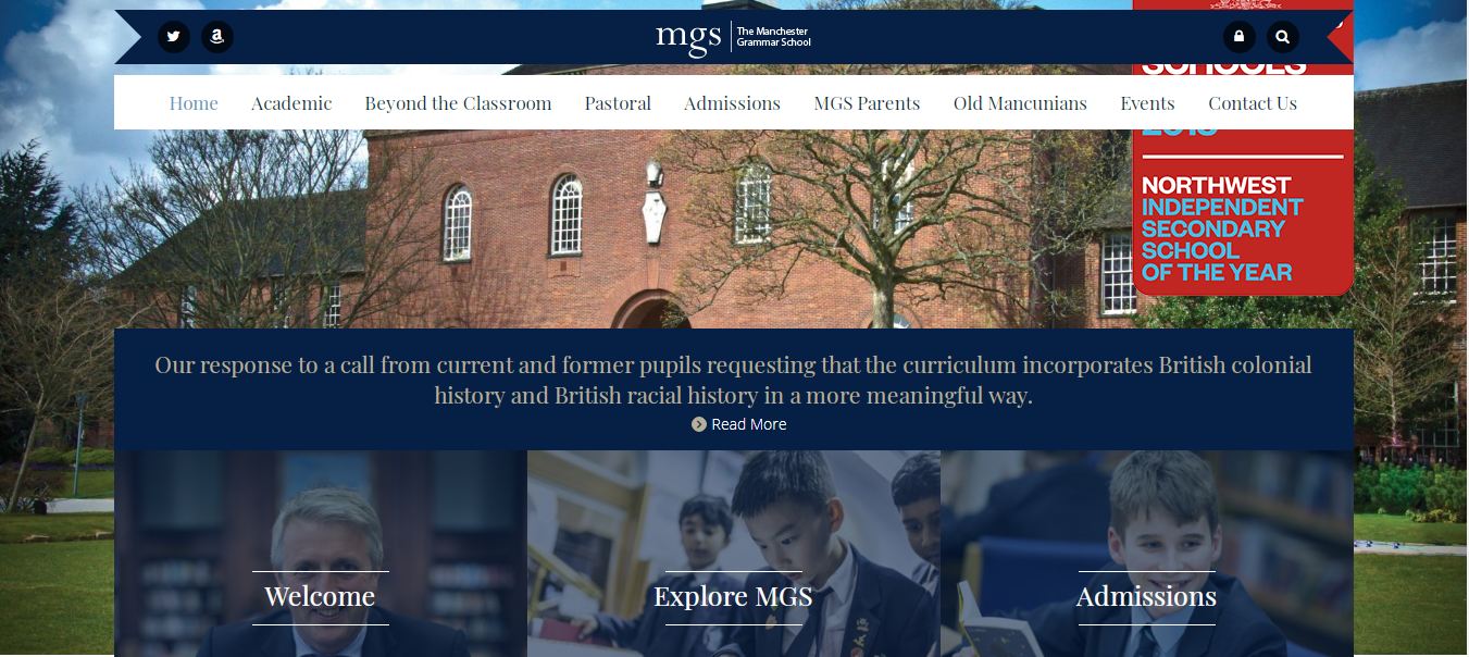 Manchester Grammar School Home page