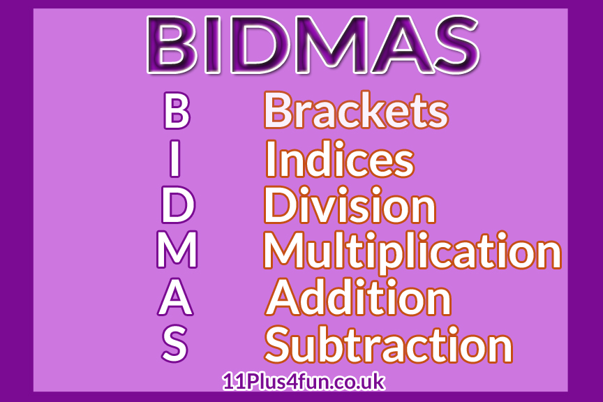 BIDMAS - Best 11 Plus Online Practice Exams|11+|Free Tests|Independent ...